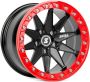 Легковой диск Skill Wheels SB111 9x17 5x127 ET-12 71,6 чёрный матовый + красный обод